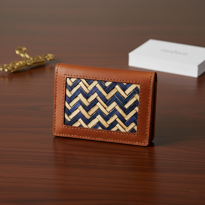 Bamboo Chevron Card Holder