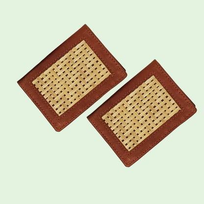 Woven Bamboo Card Holder - Set of 2