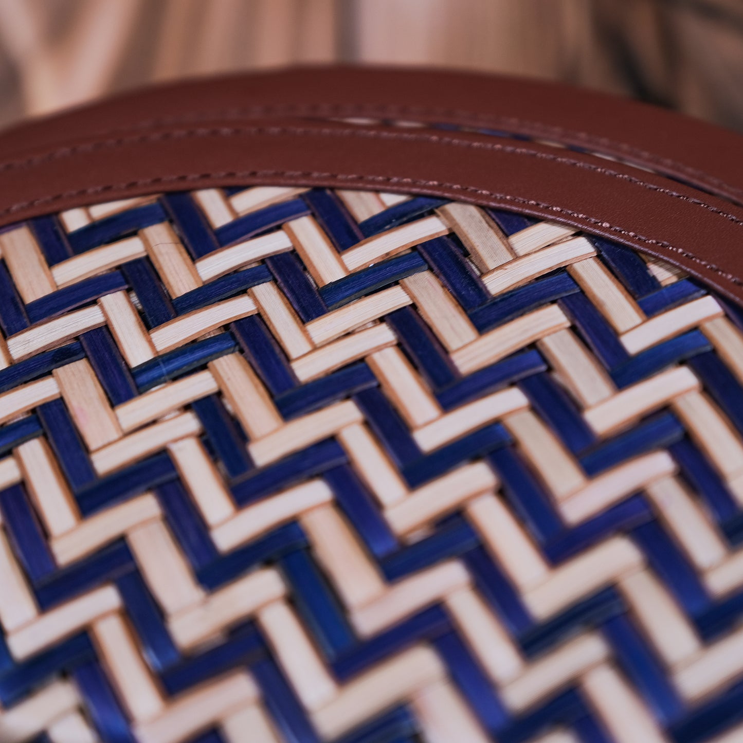 Half Moon Sling Bag - Blue & Biege