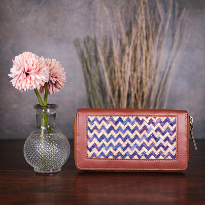 Evening Clutch Bag - Blue & Biege