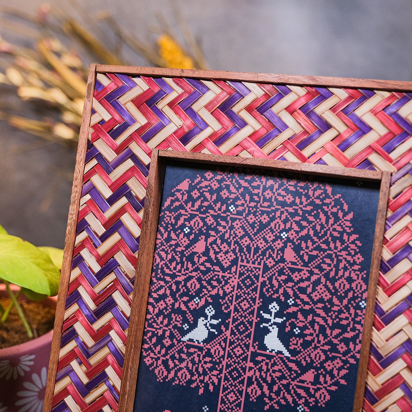 Bamboo Photo Frame (Multicolor)